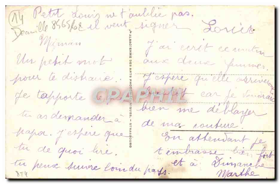 Deauville - La Plage Fleurie — éditeur CPAPHIL, n° de série 162 — Verso