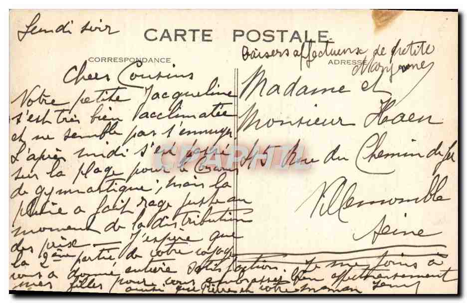 CPA Deauville la plage fleurie la plage — Verso