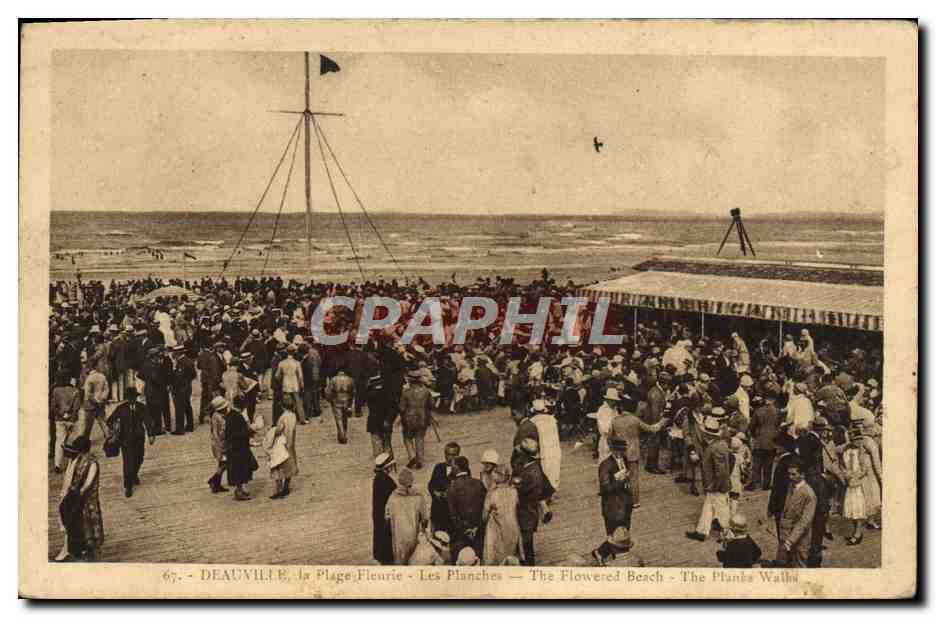 Deauville - La Plage, Fleurie, Les Planches — The Flowered Beach, The Planks Walks — Édition La Cigogne