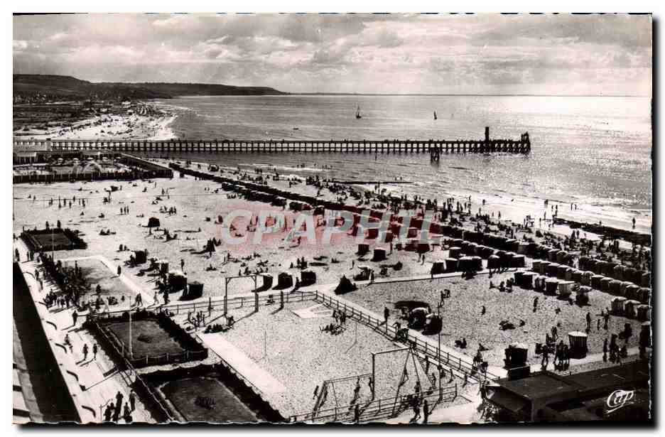 Deauville-Trouville — Vue générale des deux Plages et la nouvelle Jotée — Cie des Arts Photographiques, Paris