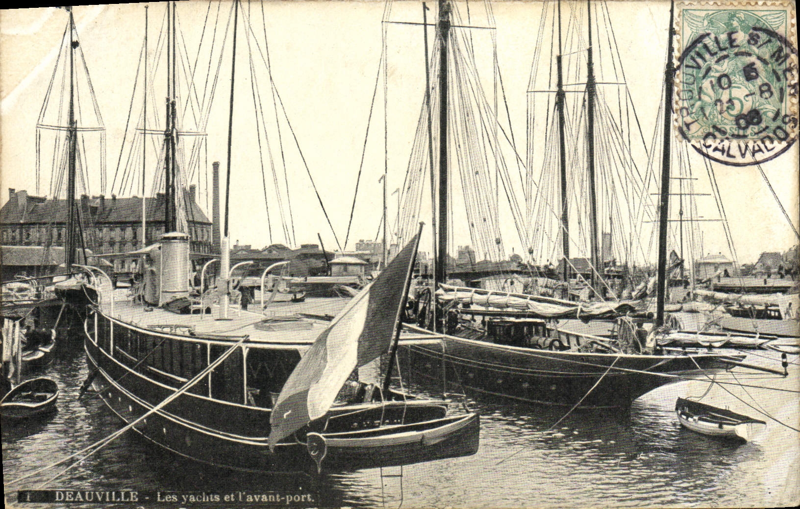 Deauville — Les yachts et l'avant-port — L.V. & Cie