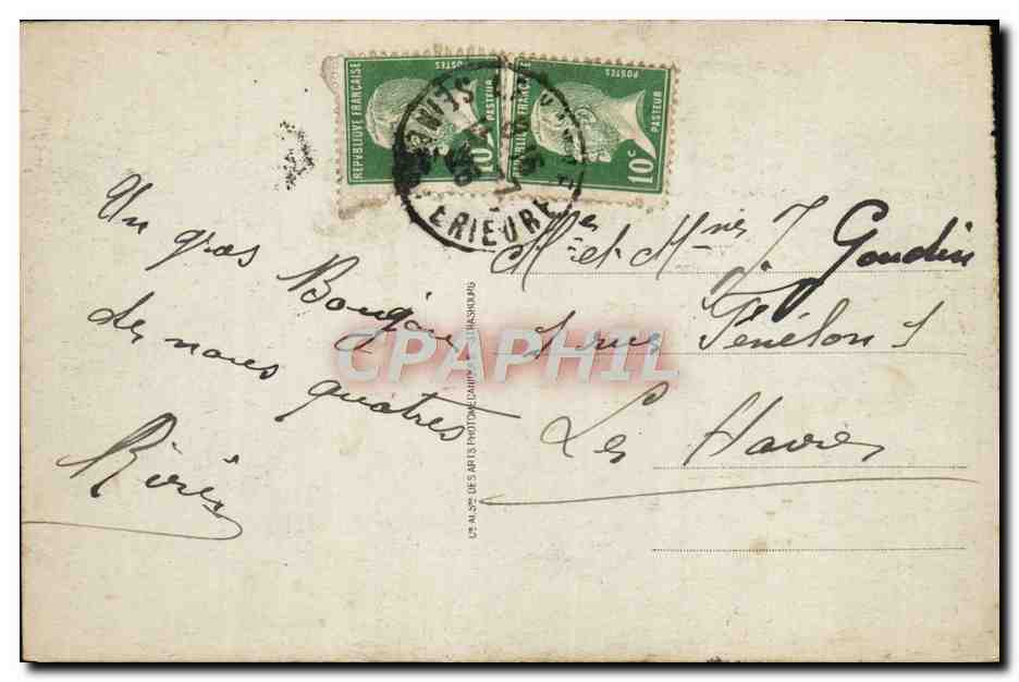 Deauville - La Plage Fleurie - Le Casino — CPA PHIL n°132 — Verso
