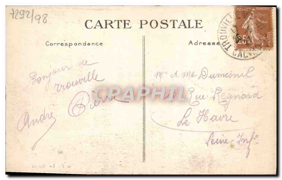 CPA Deauville Le plage fleurie pendant la course Hippisme chevaux — Verso