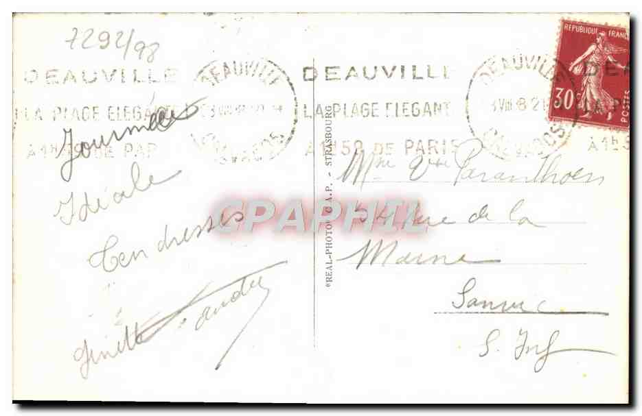 Deauville - La Plage Fleurie - Le Normandy Hôtel — C.A.P. n°279 — Back