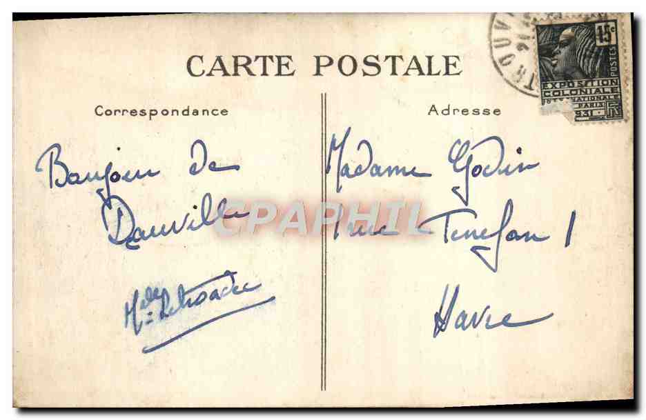 CPA Deauville le normandy hotel — Verso