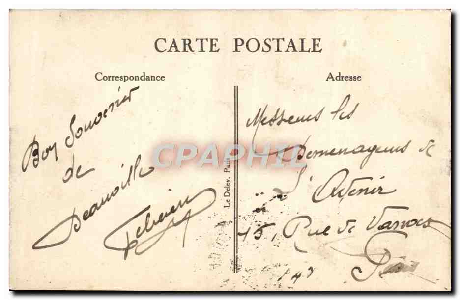 CPA Deauville Royal hotel et le jardin — Verso
