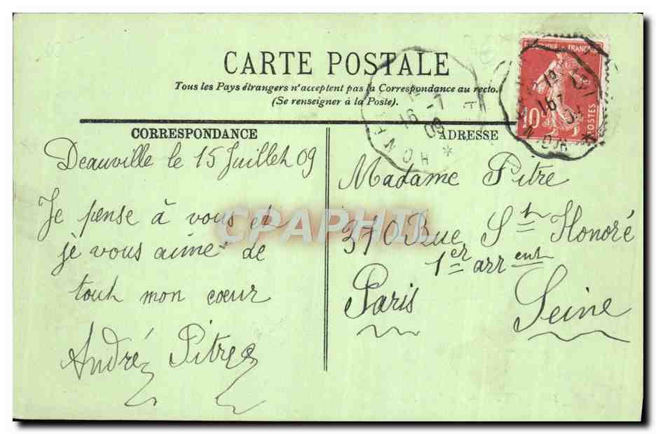 CPA Deauville La plage Enfants — Rückseite