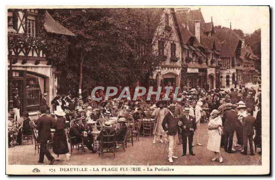 CPA Deauville La plage fleurie la potiniere