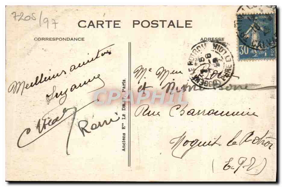 CPA Deauville La potiniere — Verso