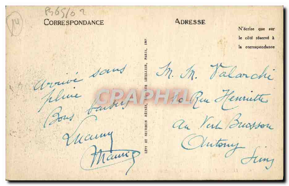 Deauville, la Plage Fleurie — La Potinière — LL — Verso