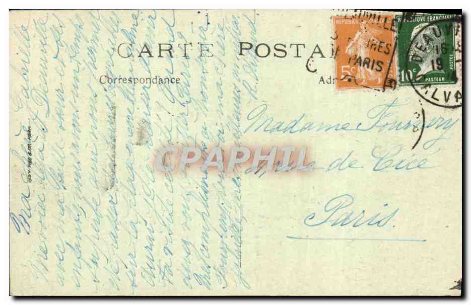 CPA Deauville L'Heure du the au casino — Rückseite