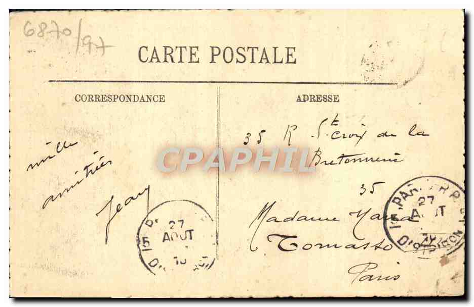 CPA Deauville La mairie et la poste — Verso