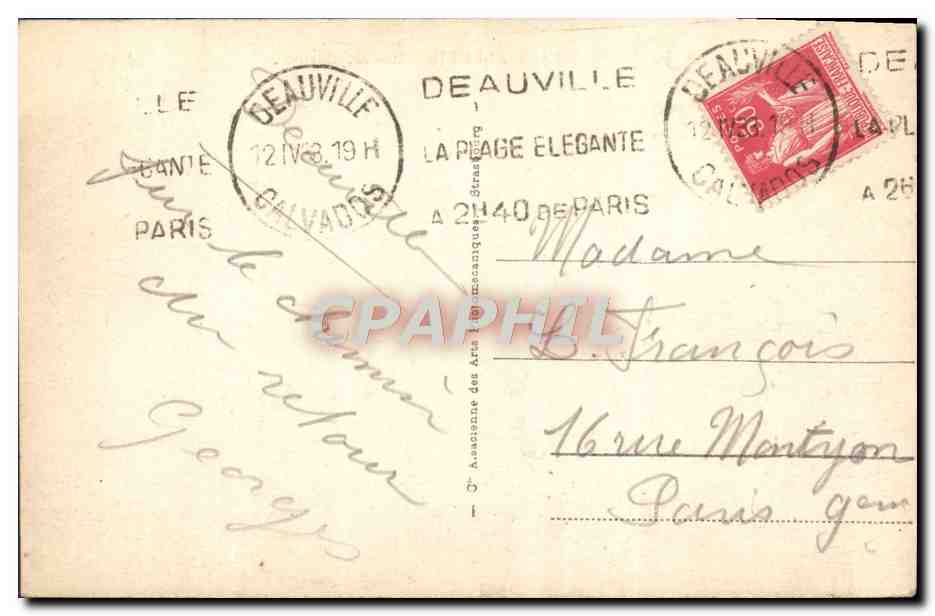 Deauville - Plage Fleurie - Rue du Casino — Carte postale n°1771 — Rückseite