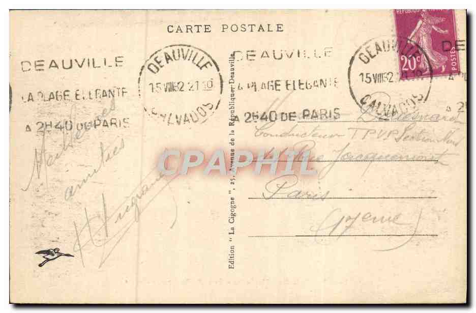 Deauville, la Plage Fleurie — La Gare (M. Philippot, architecte) — Verso
