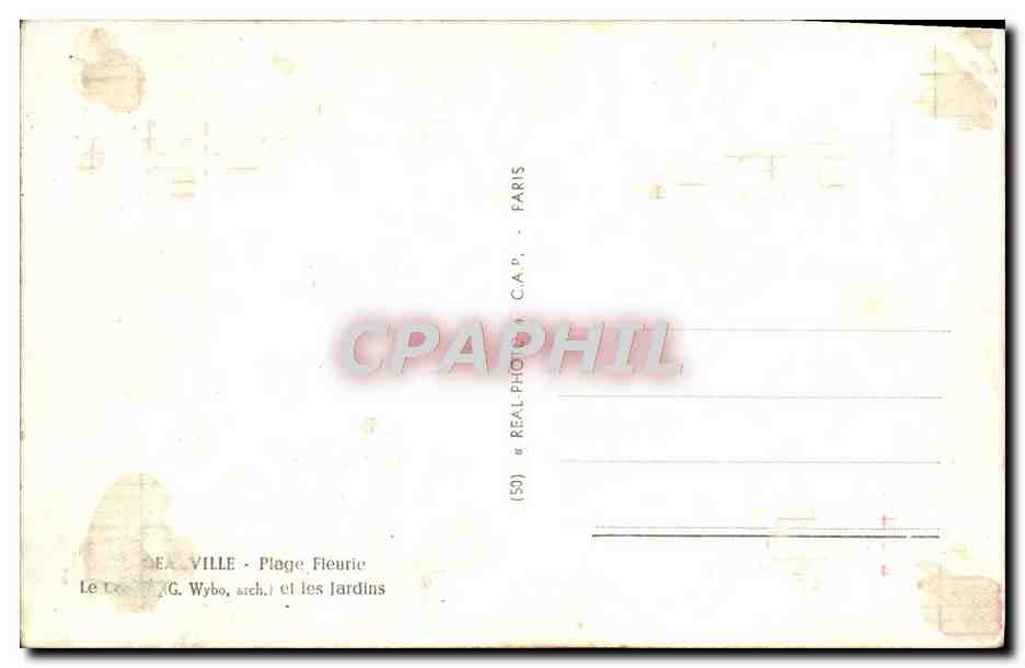 La Ville - Plage Fleurie et les Jardins — Le Cours (G. Wybo, arch.) — C.A.P. - PARIS — Back