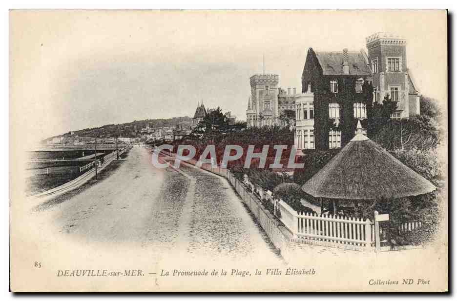 Deauville-sur-Mer — La Promenade de la Plage, la Villa Élizabeth — Collections ND Phot