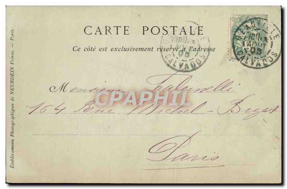 CPA Deauville Sur Mer La Promenade de la Plage la Villa Elisabeth — Rückseite