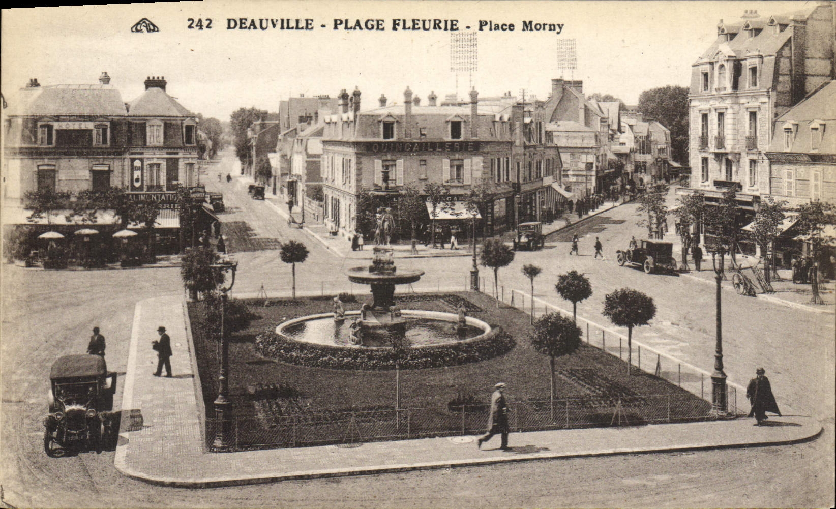 CPA Deauville La Plage Fleurie Place Morny