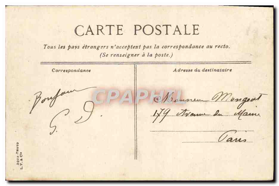 CPA Trouville Le depart du bateau du Havre Bateau — Verso