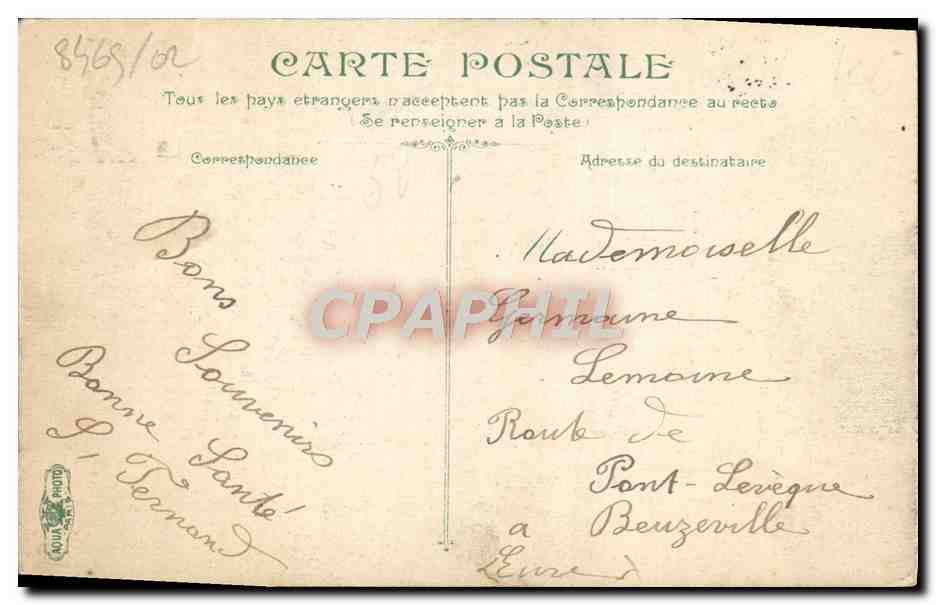 CPA Trouville Hotel Des Roches Noires — Rückseite
