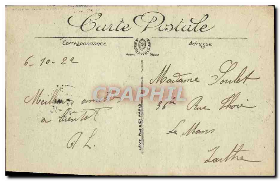 CPA Trouville Hotel Des Roches Naires — Back