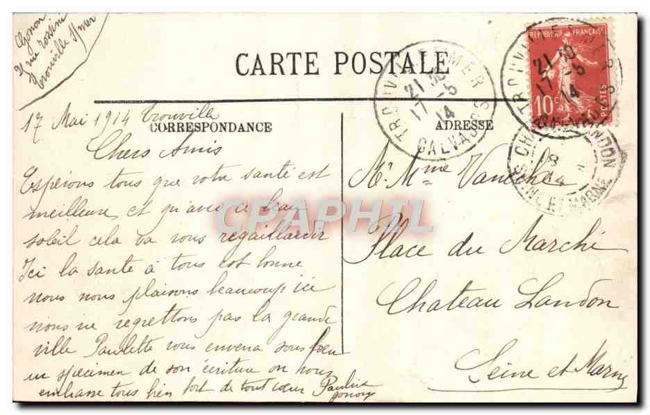 CPA Trouville Le Casino Entree principale — Rückseite