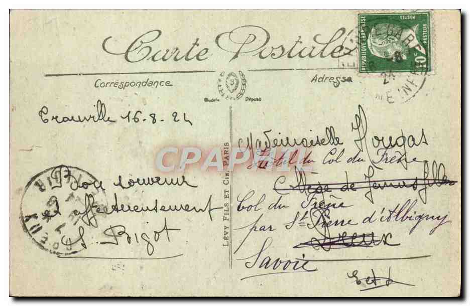 CPA Trouville Le Casino Vu de la Jetee — Verso