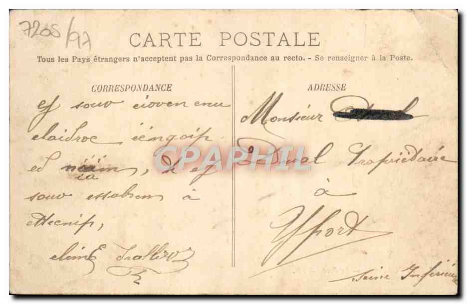 CPA Trouville Le Port Bateau — Rückseite
