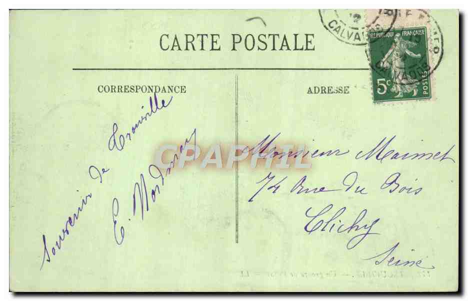 CPA Trouville Un Groupe de Villas — Rückseite