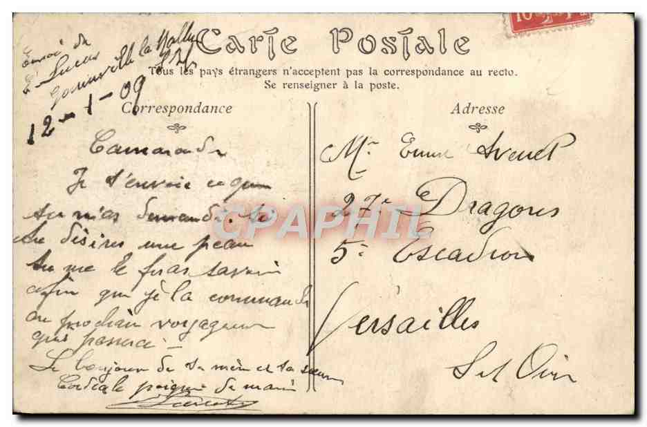 CPA Trouville La Promenade de la Plage et le Casino — Verso