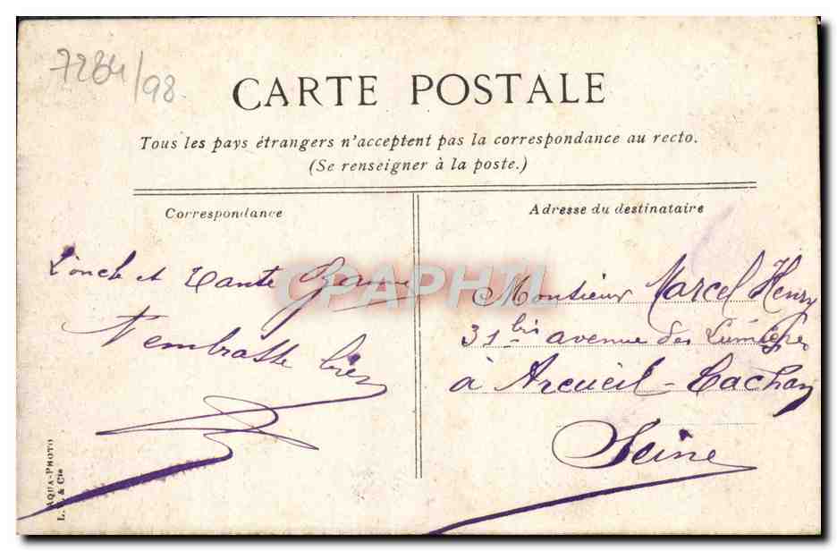 CPA Trouville La jetee Promenade Vue Prise de la plage  — Verso