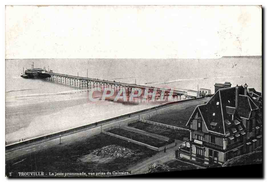 CPA Trouville La jetee Promenade Vue Prise du calvaire 