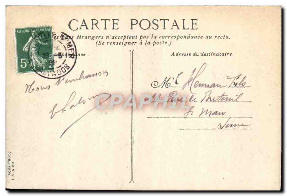 CPA Trouville La jetee Promenade Vue Prise du calvaire  — Verso