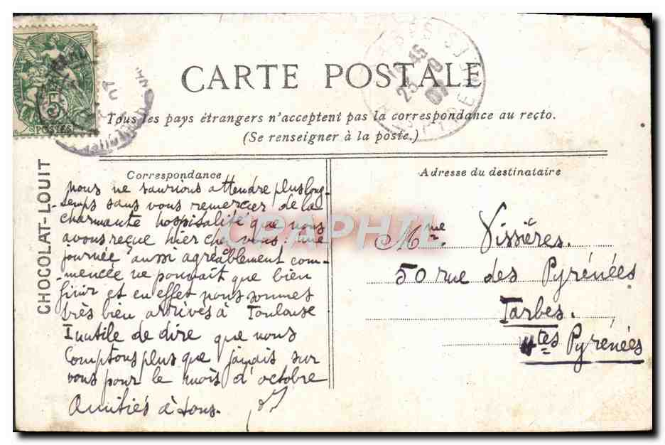 CPA Trouville Le Bac a Maree Basse — Rückseite