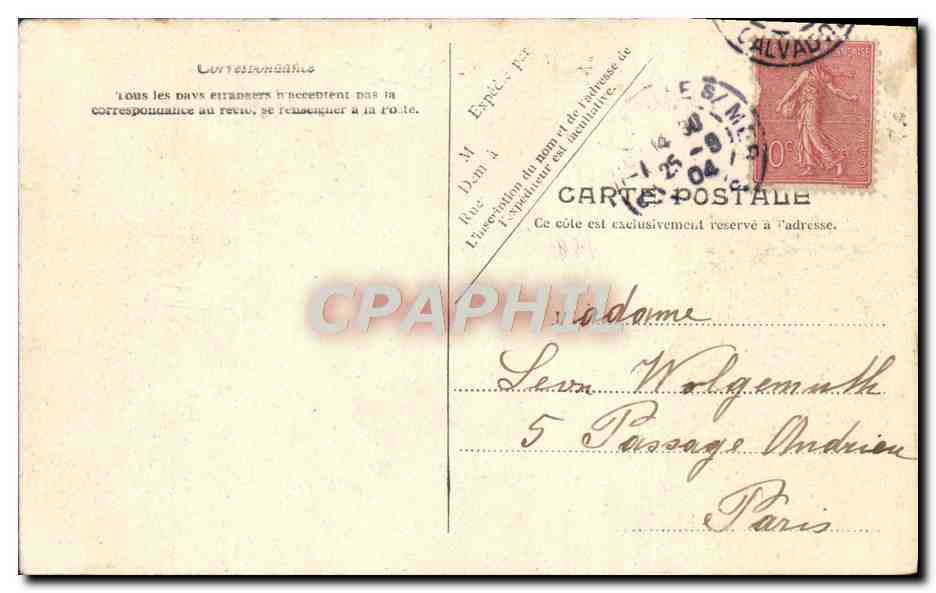 CPA Trouville Sur Mer  — Verso