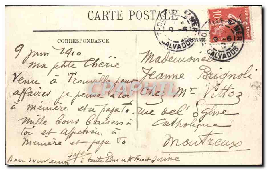 CPA Trouville La Plage  — Rückseite