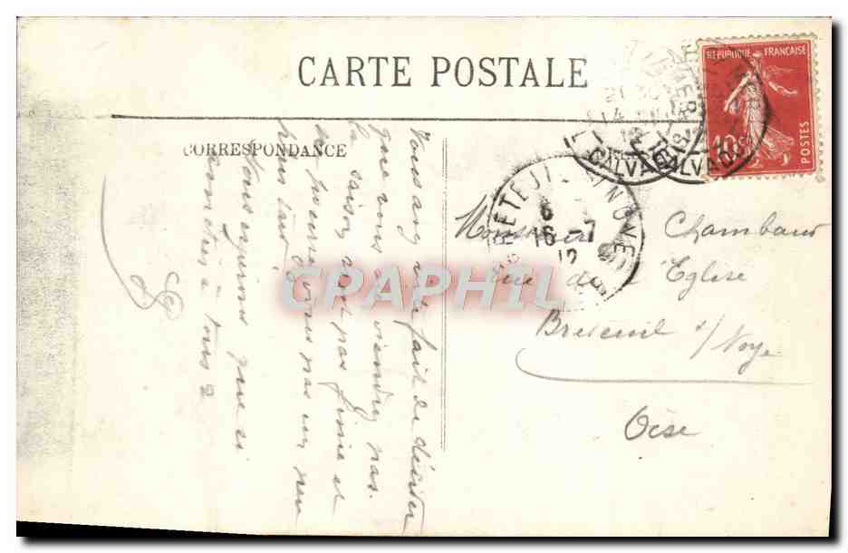 CPA Trouville La Plage et les Villas — Verso