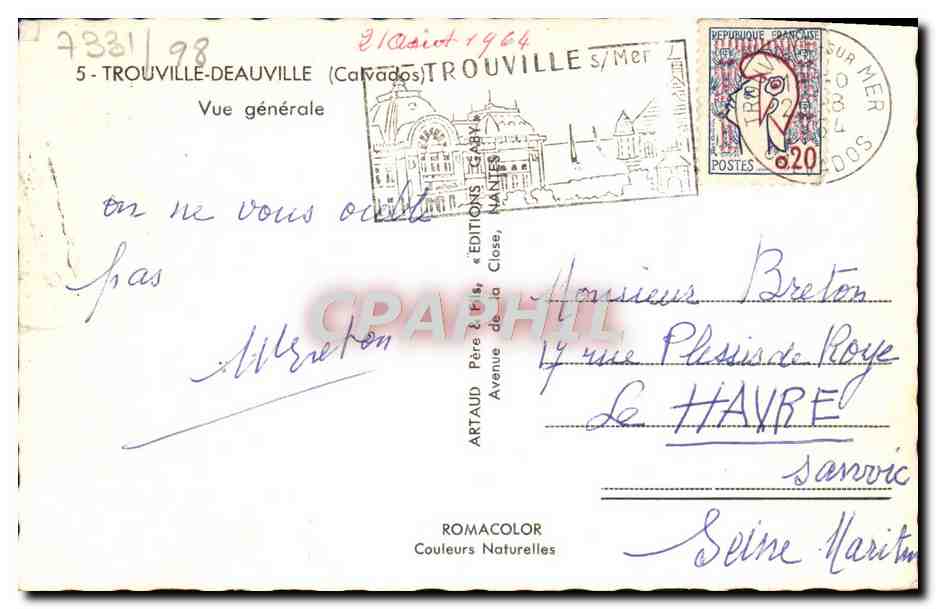 CPM Trouville Deauville Vue generale  — Rückseite