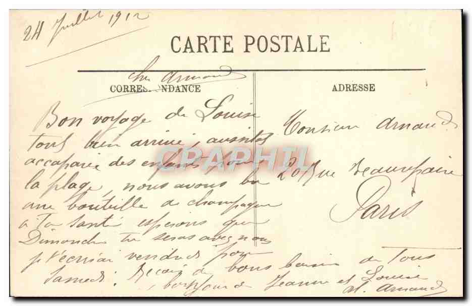 CPA Trouville Deauville Vue Generale Prise des Fremonts — Rückseite