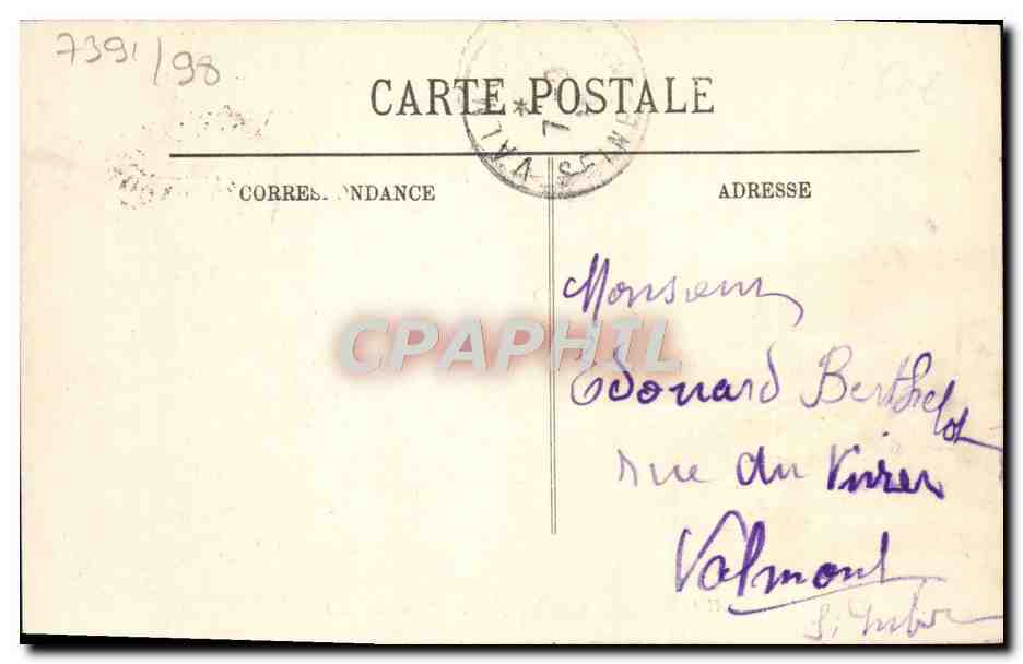CPA Trouville Deauville Vue Generale Prise des Fremonts — Rückseite
