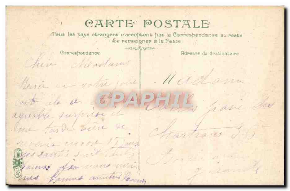 CPA Trouville Le bac a maree basse — Verso