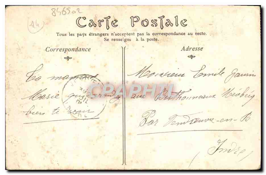 CPA Trouville Sur mer Le Bac de Deauville — Verso