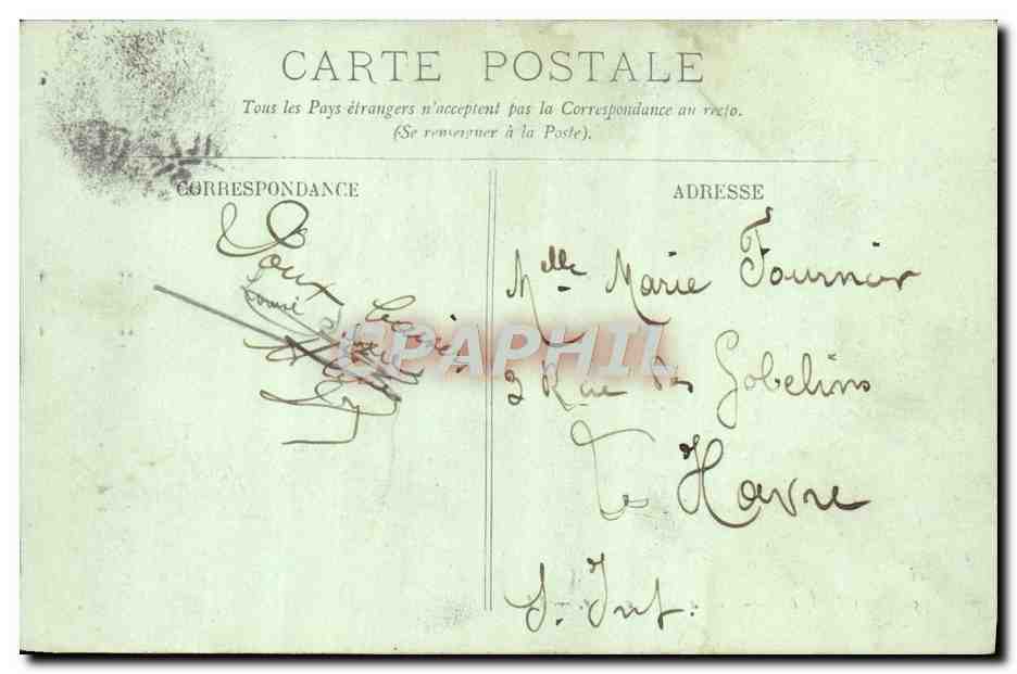CPA Trouville Sur mer Le Bac de Deauville Bateaux — Verso