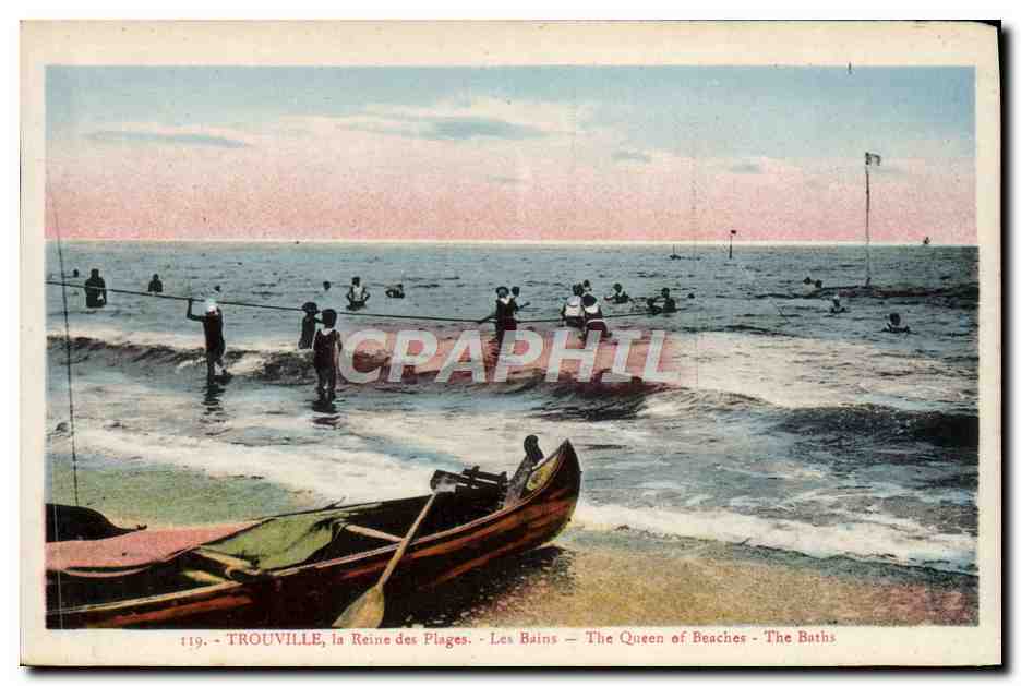 CPA Trouville La reine des plages Les bains 