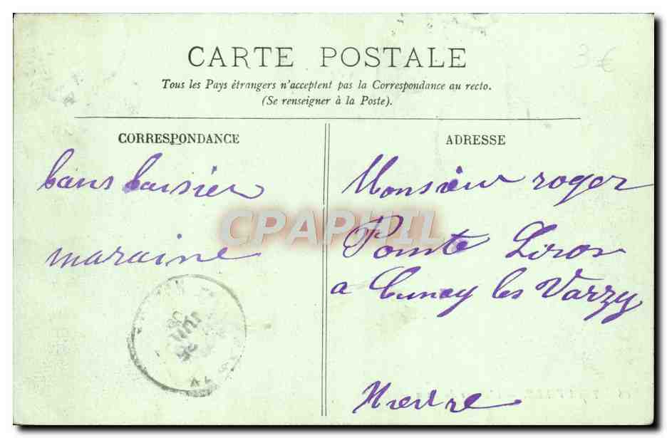 CPA Trouville L'Heure du Bain — Rückseite