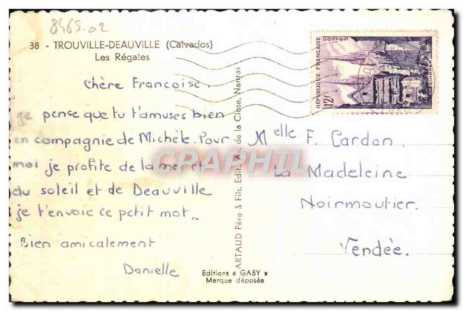 CPA Trouville Deauville Les regates — Rückseite