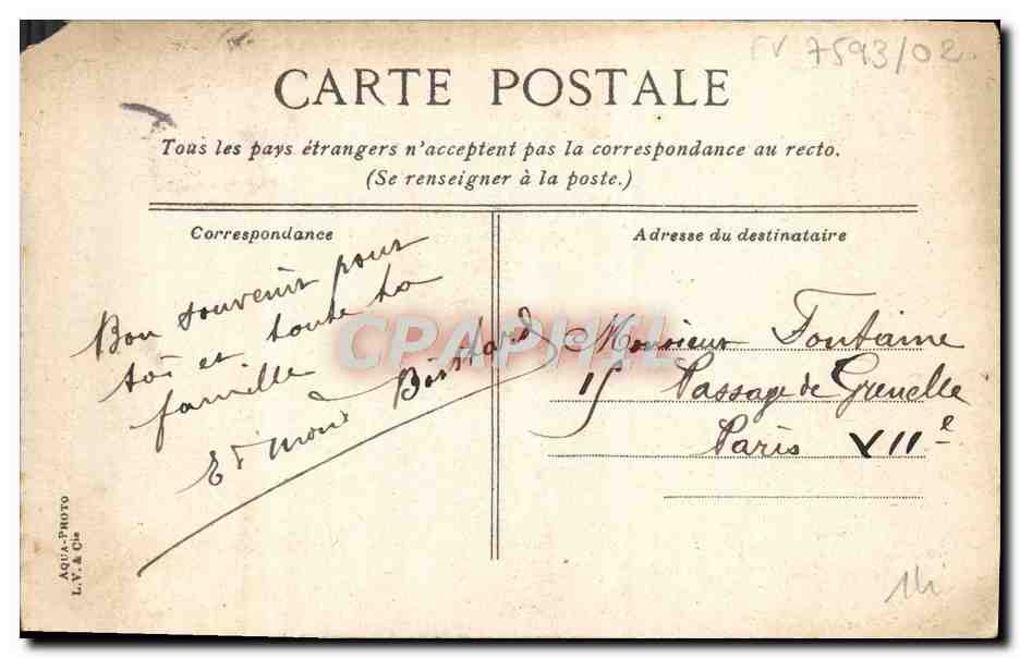CPA Trouville L'arrivee d'un torpilleur Bateau — Rückseite