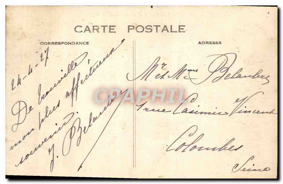 Trouvilié — Le Départ du Bateau du Hayre — G. F., Le Hayre — Reverso