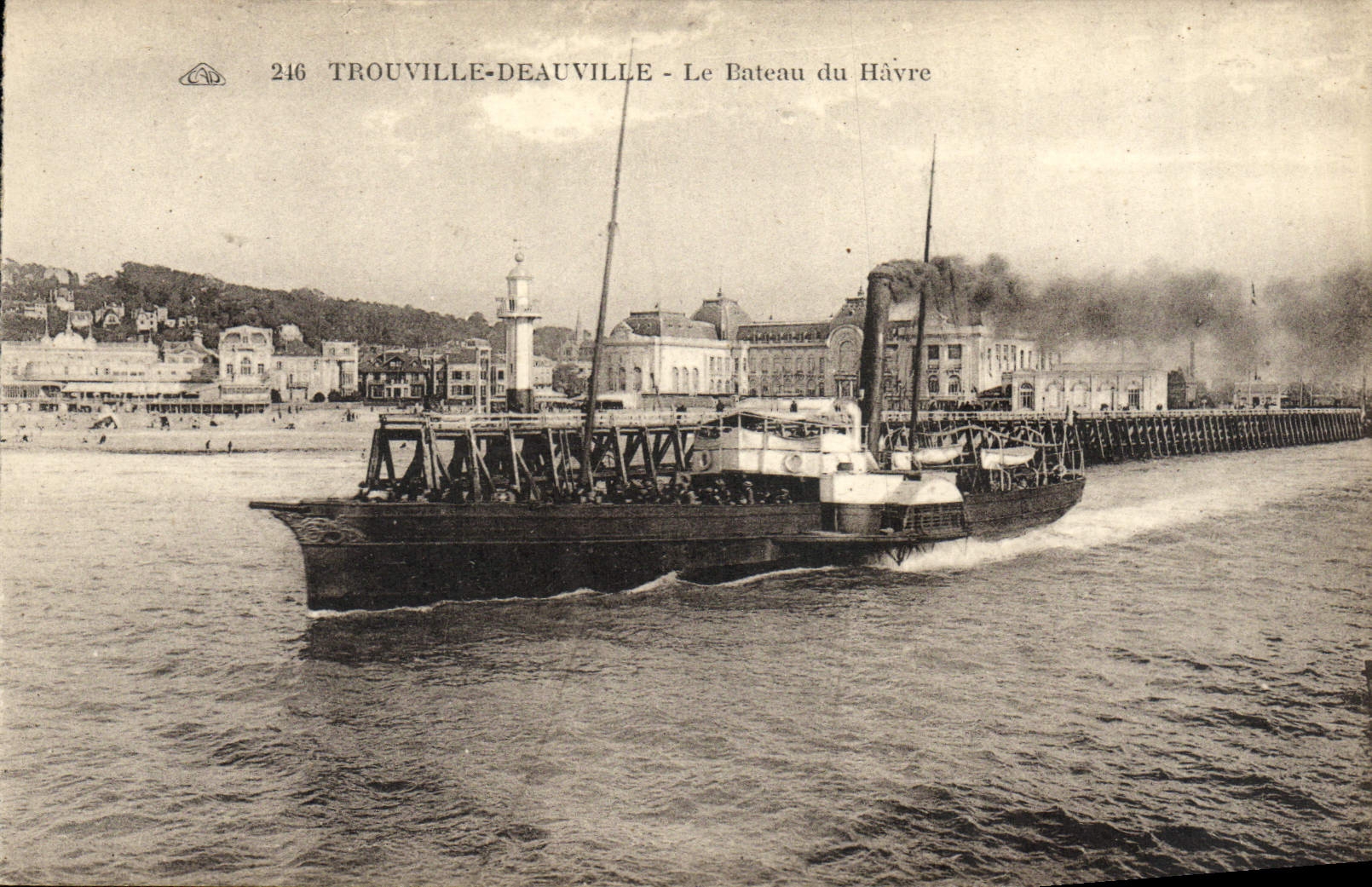 Trouville-Deauville — Le Bateau du Hâvre — éditeur Almanach des Arts Photographiques, Strasbourg, n°246