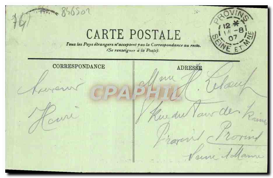 CPA Trouville Le Depart du Bateau du Havre Bateau — Verso